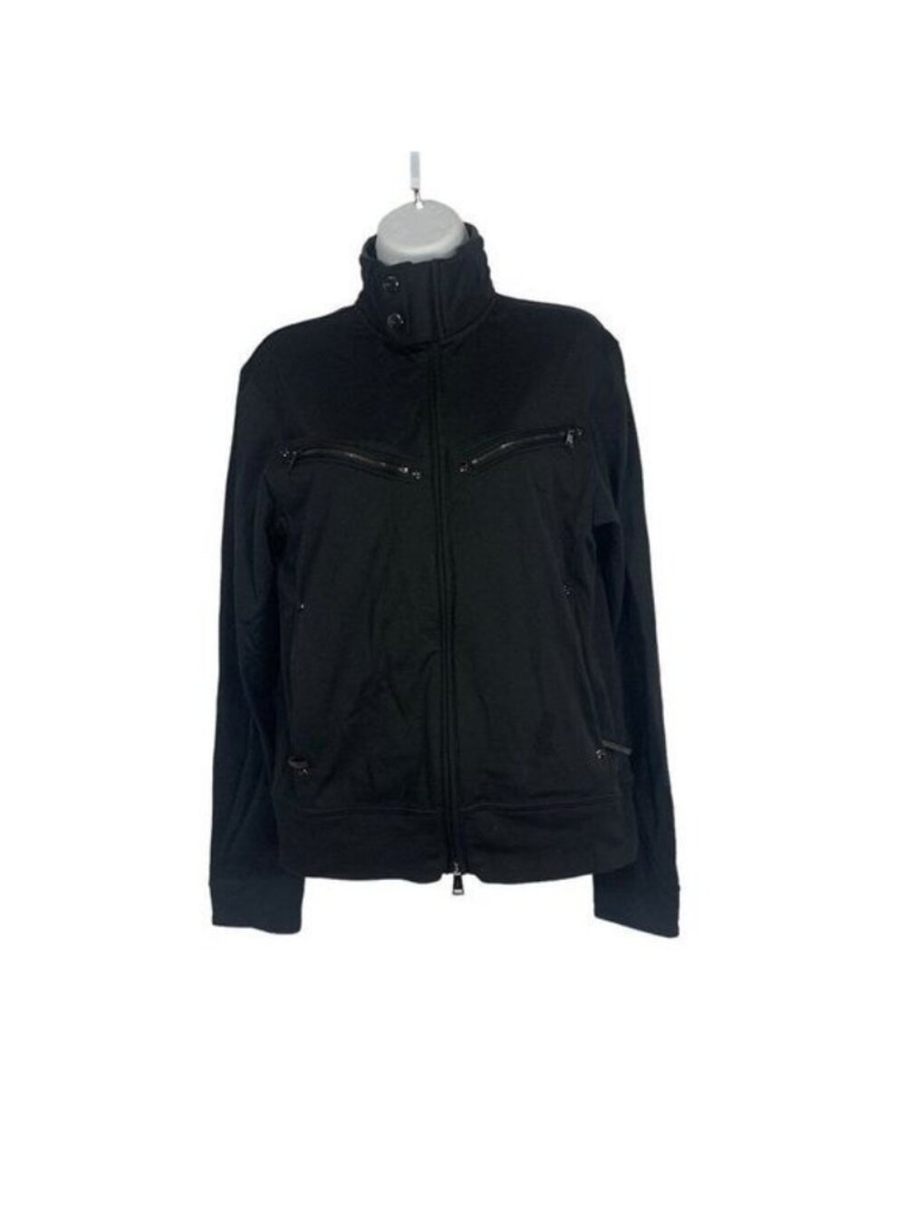 Ralph Lauren Womens Black Jacket Full-Zip Mock Neck Lightweight Casual Size S